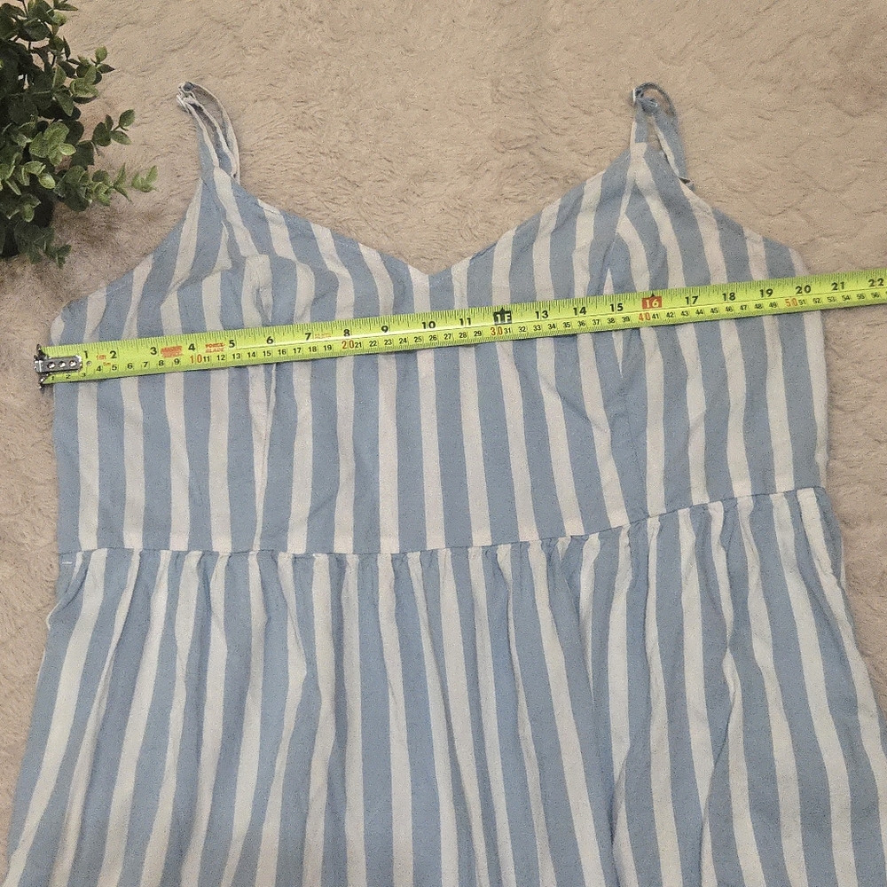Old Navy Blue & White Tiered Cami Maxi Dress, Size X-Large - Picture 5 of 9